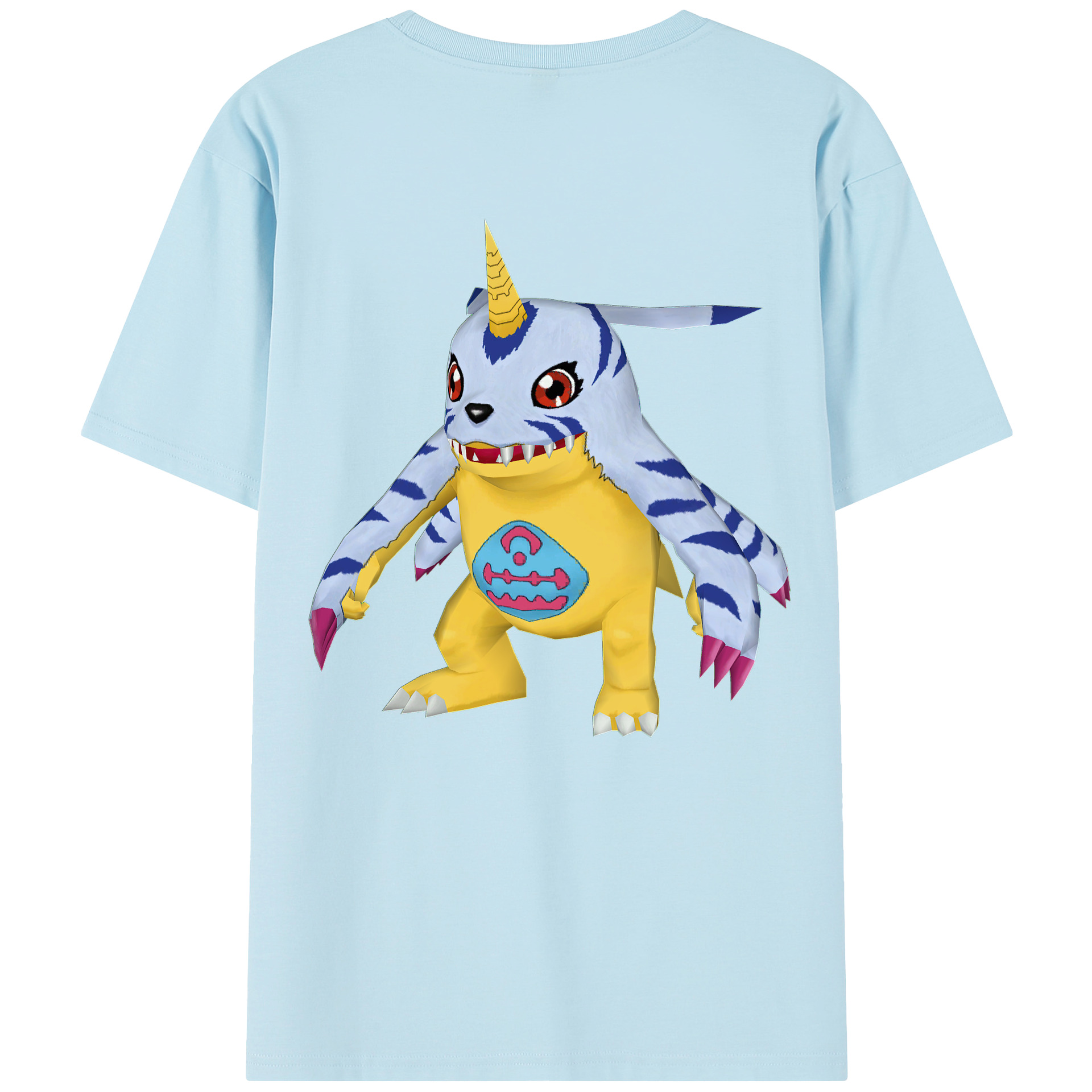 （画像用） Digimon デジタルモンスター/デジモン 綿100％半袖Tシャツ（背面プリント）